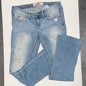 Hollister Women's Faded Blue Skinny Jeans